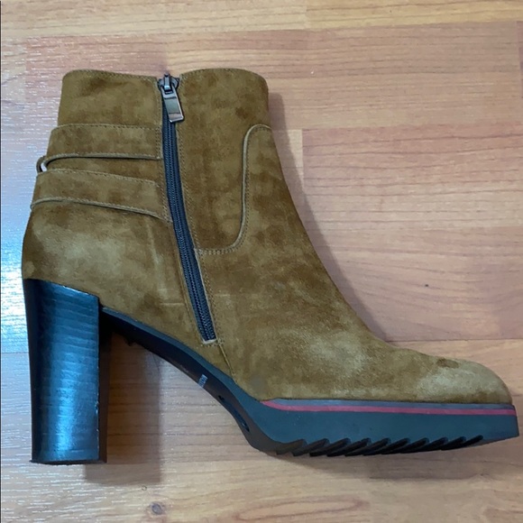 Suede Fringe Ankle Boot Booties Block Heel 39 - Picture 4 of 8